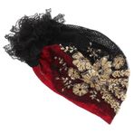 NOLITOY Boncuk Çiçek Bere Kadınlar Için Rahat Saç Sarma Şık Kumaş Türban Şapka Nefes Alabilir Ve Moda Kadınlar Için Headwrap