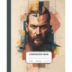 Nomadic Conqueror Geometric Warrior Composition Notebook | College Ruled Lined Journal for Students & History Art Lovers | Abstract Steppe Warlord ... leadership rendered in modern cubist palette