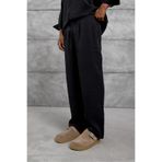 NOMARC Erkek Pantolon MODAL KUMAŞ ALT Siyah Oversize Baggy