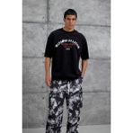 NOMARC Siyah Rolling Stone Yazılı Oversize Tshirt