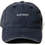 Nome Studio Nakışlı Lacivert Şapka Anyways Minimal Streetwear ve Açık Mavi Yazı Nakışlı Pamuklu Şapka - Standart