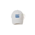 Nome Studio Nakışlı Şapka Deniz Temalı Beyaz Kumaş Üzerine Mavi Nakışlı Unisex Vintage Beyaz Şapka Ayarlamalı 3 Mavi Balıklı