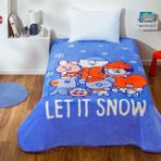 Nonamee Lisanslı BT21 Let It Snow Battaniye - Renkli - 160 x 220 cm