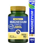 Nondo Magnezyum Kompleks 180 Tablet 250 mg 4 Form, Sitrat, Taurat, Malat, Bisglisinat, B6 Vitamini