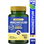 Nondo Magnezyum Kompleks 180 Tablet Jumbo Boy 250 mg 4 Form, Sitrat, Taurat, Malat, Bisglisinat, - Aromasız