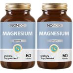 Nondo Magnezyum Sitrat 60 Tablet (Mangesium Citrate Polivinilpırolidon) (2 paketi)