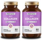 Nondo Multi Kolajen 60 Tablet (5 Çeşit Kolajen 1-2-3-5-10 Hyalüronik Asit Biotin Selenyum Çinko) (2 paketi)
