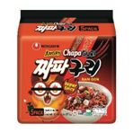 Nongshim Angry Chapaguri Super Spicy Ram Don Hazır Noodle 140g x5 Paket Kore Rameni Acılı Siyah Fasulye & Deniz Ürünlü