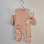 Nono Baby Tavşan Nakışlı Bebek Tulum - Sarı - 3 - 6 Ay