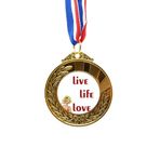 no/no Live Life Love Art Deco Moda Altın Ödülü Sahibi Madalya Birincilik Şerit