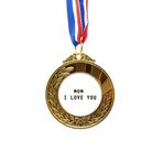 no/no Mum I Love You Faly Art Deco Moda Altın Ödülü Sahibi Madalya Birincilik Kurdele