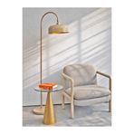 NOONLUX DESIGN&LIGHTING Bolton Gri-Bej Lambader İç Kısmı Gold Oturma OdasI Tekli Koltuk Salon Yatak Odası Kitap