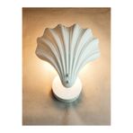 NOONLUX DESIGN&LIGHTING İstiridye Aplik Beyaz Oturma Odası Banyo Salon Mutfak Antre