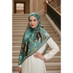 Noorella Scarf - Lavira Leopar Desenli Şal - Yeşil