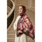 Noorella Scarf Luma Soyut Desenli Şal - Pembe