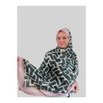 Noorella Scarf - Mira Geometrik Desenli Şal - Pembe