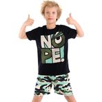 Nope Erkek Çocuk Yazlık T-shirt Kamuflaj Şort Takım