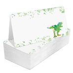 Nopoben Düğün, Doğum Günü veya Parti için Yer Kartları, Dinozor Doldurulmuş İsimli Yer Kartları, Katlanır Oturma Masası Kartları, 25'li Paket, 9,5 x 5 cm (zuoweika-A029)