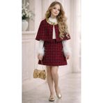 nora dress mini luxe Kız Çocuk ( Simli Gold payetli bolero-Askılı etek-kaşkorse bluz-çanta )Bayramlık kombin