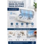 Nora Uv-C Hijyen Kutusu 360° Işık Teknolojisi | Telefon, Anahtar, Saat ve Kulaklık Temizleme Cihazı - Beyaz