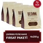 Nord Kivu Nitelikli Filtre Kahve (Çekirdek) Fırsat Paketi 250G x 4 Adet - Çekirdek Kahve