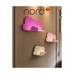 nord point Bulut Figürlü 3’lü Duvar Raf Seti – Dekoratif Çocuk & Bebek Odası Rafı, Pembe-Gold