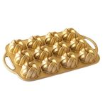 Nordic Ware 95377 Bundtlette Pan 75. Yıl Dönümü Örgülü Bundt Bites, Altın, 3,5