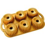 Nordic Ware Backform Brilliance Bundtlette Pan Alüminyum Altın, 38 cm x 22,2 cm, NW 93377