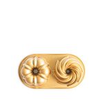 Nordic Ware Klasik Bundt Altın Rengi Döküm 2'li Kek Kalıbı
