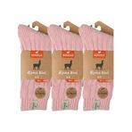 NordSox Kadın Alpaka Yün Çorap 3’lü Paket - 36 - 40 - Pembe