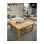 NOREXA Premium Geniş Modern Kare Orta Sehpa -Safir Meşe Salon Sehpası Lüks Tasarım