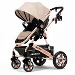 Norfolk Baby Voyage Comfort Air Luxury Çift Yönlü Bebek Arabası - Çift Amörtisörlü - Kahve