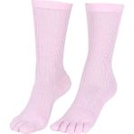 Norfolk Bruges Merino Yünlü Mantar ve Koku Önler Parmaklı Çorap 1 Çift Paket - 35 - 38 - Pembe