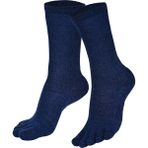 Norfolk Bruges Merino Yünlü Mantar ve Koku Önler Parmaklı Çorap 1 Çift Paket - 39 - 42 - Lacivert