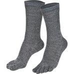 Norfolk Bruges Merino Yünlü Mantar ve Koku Önler Parmaklı Çorap 1 Çift Paket - 43 - 46 - Gri