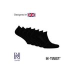 NORFOLK Fresh N-Twist Premium Bambu ve Pamuklu Günlük Spor Çorap Siyah 5 Çift - Kraft Kutu