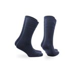 NORFOLK JOSEPH %80 Pamuk Diyabetik Lastiksiz Şeker ve Ödem Çorap 2'li Paket Denim Mavi
