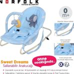 Norfolk Sweet Dreams Oyuncaklı Ev Tipi Ana Kucağı - Sevimli Fil Mav