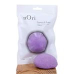 NORI KONJAC SPONGE Yüz Lavanta/DOĞAL ELFİBER/Tüm cilt tipleri için/Cildi temizleyin ve soyunur/Günlük kullanım/Cilt bakım rutini/Vegan/Hassas ciltler /