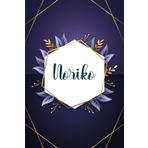 Noriko: Taccuino personalizzato con il nome Noriko | Regalo di compleanno per moglie, mamma, sorella, figlia ... | Foglie blu | 110 pagine a righe, Piccolo formato 6x9 pollici (15,24 x 22,86 cm)