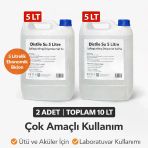 Norino 2 Adet Distile Su 5 Litre Toplam 10 Litre Saflaştırılmış Deiyonize Saf Su Çok Amaçlı Kullanım