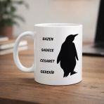 Norino Bazen Sadece Cesaret Gerekir Kupa Model 160 – Nihilist Penguen Tasarımlı Porselen Kupa | İlham Veren Motif, Özgün Hediye