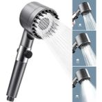 Norino Buffer® 3 Kademeli Turbo Basınçlı Masaj Başlıklı Silikon Fırçalı Duş Başlığı – Yüksek Basınçlı Su Tasarruflu Duş Başlığı