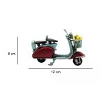 Norino Dekoratif Metal Scooter Önü Sepetli