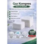 Norino Gaz Kompres 5X5 Cm 8 Katlı 500 Adet Steril Olmayan Tel Tel Spanç Pansuman Bezi