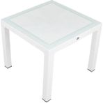 Norino Mandella 90X90 Elit Rattan Masa (Camlı) Beyaz - BELİRTİLMEMİŞ