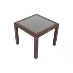 Norino Mandella 90X90 Elit Rattan Masa (Camlı) Kahverengi