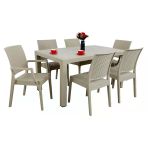 Norino Mandella Elit Rattan 90X150 2 Elit Koltuk 4 Elit Sandalye Masa Takımı Çölbeji
