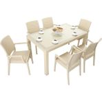 Norino Mandella Elit Rattan 90X150 Elit Koltuk Camlı Masa Takımı Çölbeji - BELİRTİLMEMİŞ