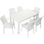 Norino Mandella Elit Rattan 90X150 Elit Koltuk Masa Takımı Beyaz - BELİRTİLMEMİŞ